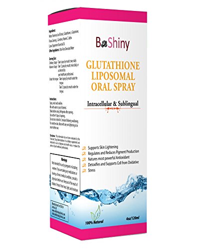 Spray blanqueador de la piel con glutatión: antioxidante para ayudar a la salud y desintoxicación del hígado: 120 ml de glutatión reducido celular sublingual avanzado, vitamina C y alfa lipoico