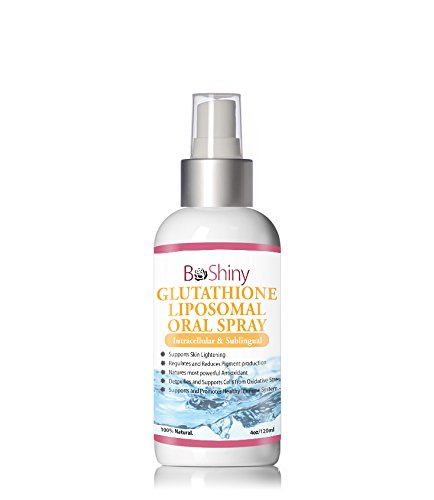 Spray blanqueador de la piel con glutatión: antioxidante para ayudar a la salud y desintoxicación del hígado: 120 ml de glutatión reducido celular sublingual avanzado, vitamina C y alfa lipoico