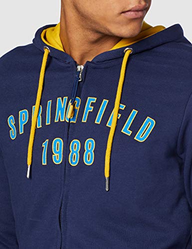 Springfield FR Logo Franquicias Sudadera, Azul (Blue 13), X-Small (Tamaño del Fabricante: XS) para Hombre