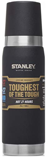 Stanley Master acero inoxidable vacío termo botella,,, acero inoxidable, Foundry Black, 0.75 Litre