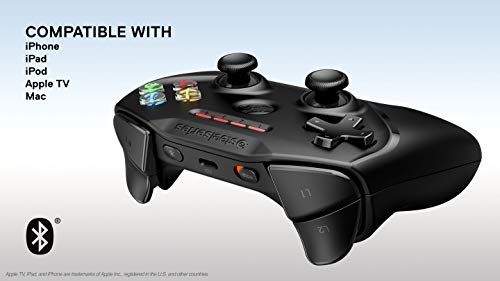 SteelSeries Nimbus - Controlador de Juegos inalámbrico, Bluetooth, 12 Botones, Recargable, (Apple TV/iOS/iPad/iPhone/iPod Touch/Mac), Color Negro