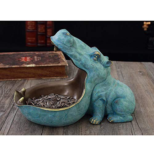 Stephen Statues & Sculptures - 3D Hippo Statue Sculpture Home Decoration Accessories Desk Storage Box Figurine Home Decor Ornament Wedding Party Decorations - by 1 PCs