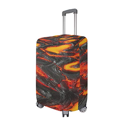 SUHETI Cubierta de Protector Equipaje con Cremallera,Magma fluente Caldo colorato Vibrante di Lava fusa,Funda Maleta Suave elástico de Anti-Polvo（S 18-20 in）