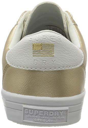 Superdry Skater Sleek Lo, Zapatillas para Mujer, Dorado (Antique Gold 00y), 36 EU