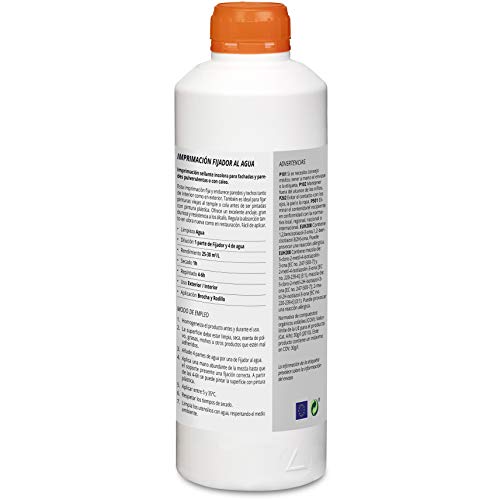 TECPINT IMPRIMACIÓN de Tecno Prodist - (1 Litro) Fijador al Agua sellante e incolora para Pintura en paredes Exterior e Interior - Alto anclaje - (INCOLORA)