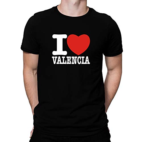 Teeburon I Love Valencia Bold Font Camiseta L