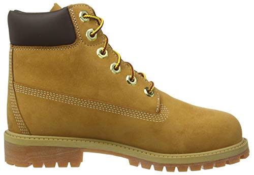 Timberland 6-Inch Premium WP, Botas Clasicas Unisex Niños, Amarillo (Wheat Nubuck), 40 EU