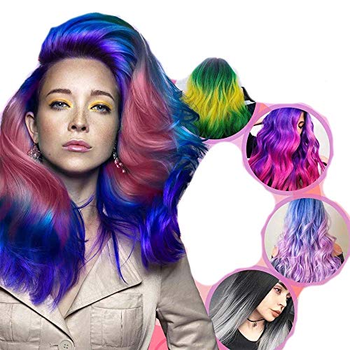 Tinte para el cabello que cambia de color mágico, 4 tintes para el cabello que cambian de color termocrómico diferentes, pintura semipermanente para herramientas de peinado