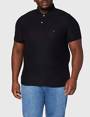 Tommy Hilfiger Core Hilfiger Slim Polo, Negro (Flag Black 060), M para Hombre