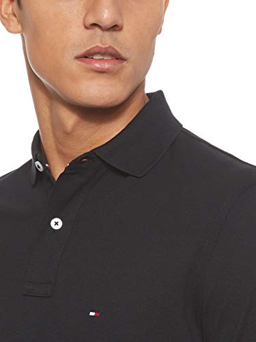 Tommy Hilfiger Core Tommy Regular Polo, Schwarz (Flag Black 032), Small para Hombre