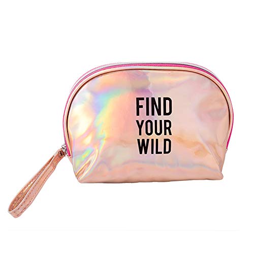 Topdo - 1 bolsa de maquillaje práctica para maquillaje, cosméticos, pintalabios, bolsas, organizador, para mujeres, hombres, adolescentes, niñas, regalo de Navidad, color marrón