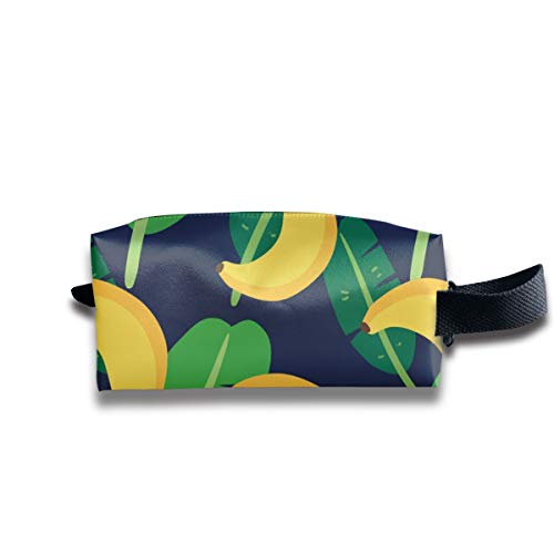 Tropical Banana Travel Makeup Bags Cosmetic Case Organizer for Women