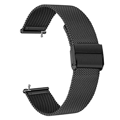 TRUMiRR Compatible con Fitbit Versa/Versa 2 Mujer Hombre Correa de Reloj, Correa de Acero Inoxidable sólida Correa de Metal con Cierre rapido para Fitbit Versa/Versa Lite/Versa Special Edition