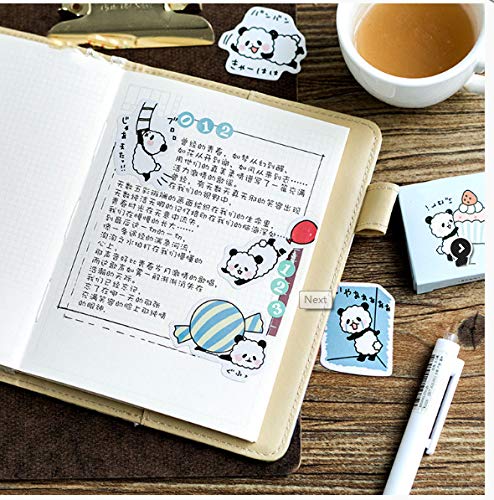 TTBH Lovely Black Eye Panda Decorative Stickers Adhesive Stickers DIY Decoration Diary Stickers Box Package