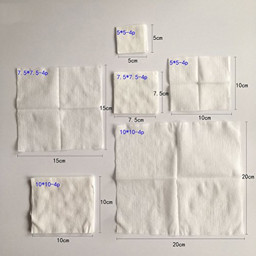 ULTNICE 100pcs esponja no tejida médica de la gasa de la esponja para los suministros de primeros auxilios del cuidado de la herida