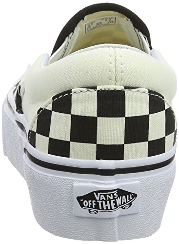 Vans Classic Slip-on Platform, Zapatillas sin Cordones para Mujer, Negro (Black and White Checker/White Bww), 41 EU