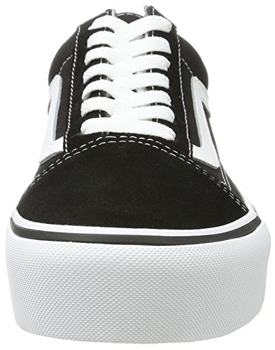 Vans Old Skool Platform, Zapatillas para Mujer, Negro (Black/White Y28), 36 EU