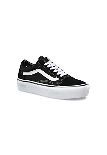 Vans Old Skool Platform, Zapatillas para Mujer, Negro (Black/White Y28), 36 EU