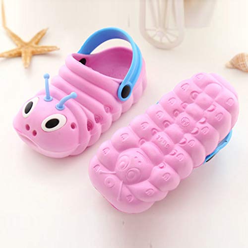 VECDY Zapatillas Bebe, Linda Suave Sandalias Verano para Niños Pequeños Niños Bebés Chicas De Dibujos Animados Lindo Sandalias Playa Zapatillas Zapatillas con Cordones Zapatos Planos (Rosa,24)