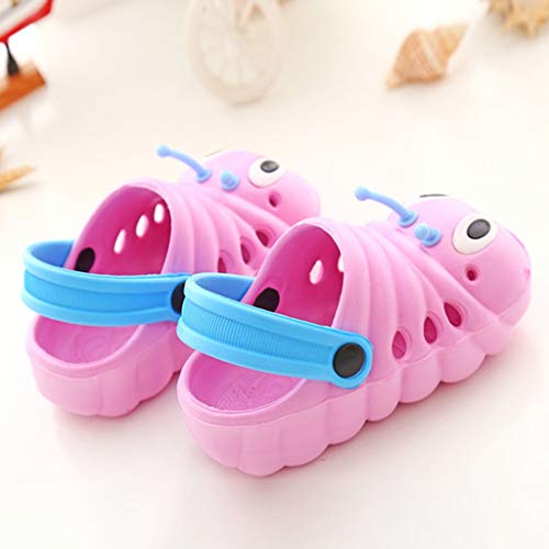 VECDY Zapatillas Bebe, Linda Suave Sandalias Verano para Niños Pequeños Niños Bebés Chicas De Dibujos Animados Lindo Sandalias Playa Zapatillas Zapatillas con Cordones Zapatos Planos (Rosa,24)