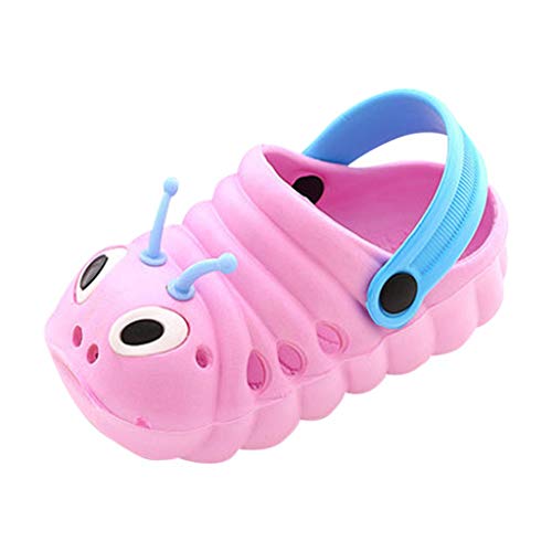 VECDY Zapatillas Bebe, Linda Suave Sandalias Verano para Niños Pequeños Niños Bebés Chicas De Dibujos Animados Lindo Sandalias Playa Zapatillas Zapatillas con Cordones Zapatos Planos (Rosa,24)