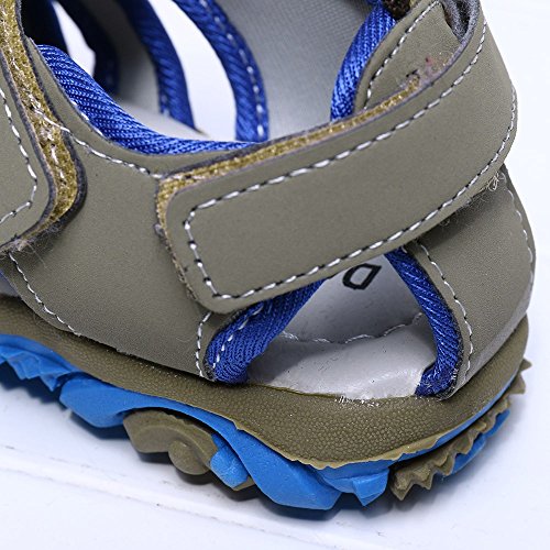 VECDY Zapatos Bebe Niña Bautizo, 2019 Moda Sandalias Niños Zapatos para Niños Chica para Niño Punta Cerrada Verano Playa Sandalias Zapatos Zapatillas Casual Antideslizante (Gris,21)