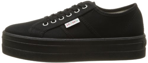 Victoria Basket Lona Plataf, Zapatillas Bajos de Deporte Unisex, Negro (10 Negro), 41 EU