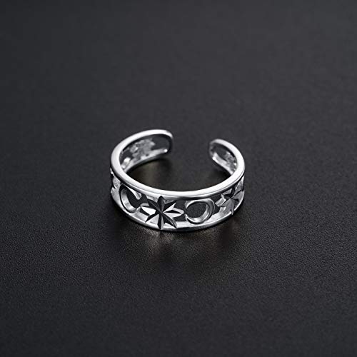 VIKI LYNN - Anillo ajustable para mujer, plata de ley 925