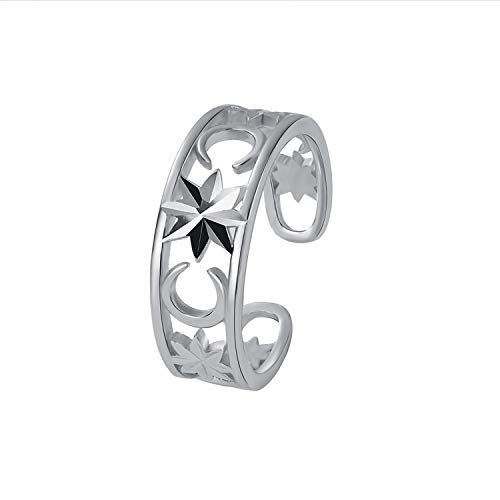 VIKI LYNN - Anillo ajustable para mujer, plata de ley 925