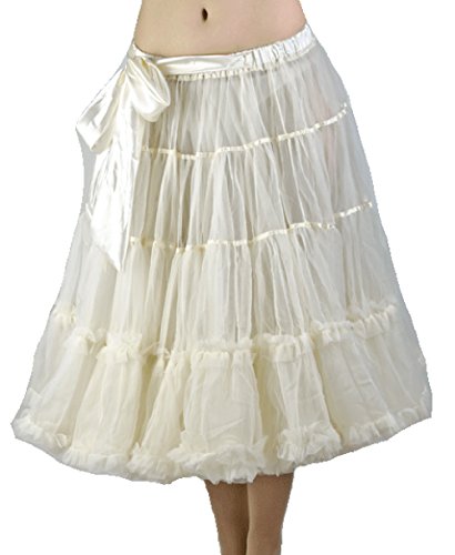 Vintage Petticoat falda de 27 pulgadas, estilo de los años 50, para novia. Marfil crema Talla única