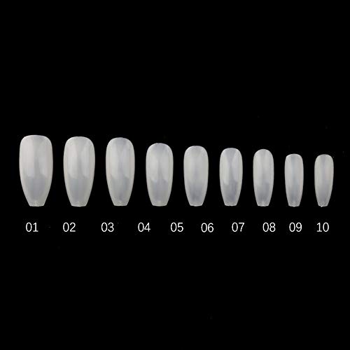 VOANZO 100 Unids Cubierta Completa Natural Uñas Falsas Puntas Falsas Con Caja Artificial Fake Nails Art Acrílico Manicura Gel para Salones de Uñas DIY Nail Art