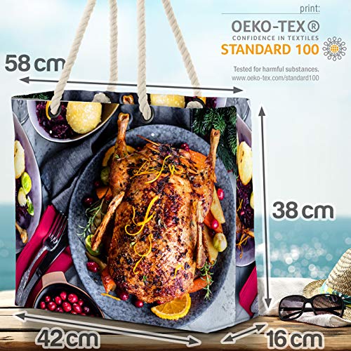 VOID El Ganso de Navidad Bolsa de Playa 58x38x16cm 23L Shopper Bolsa de Viaje Compras Beach Bag Bolso