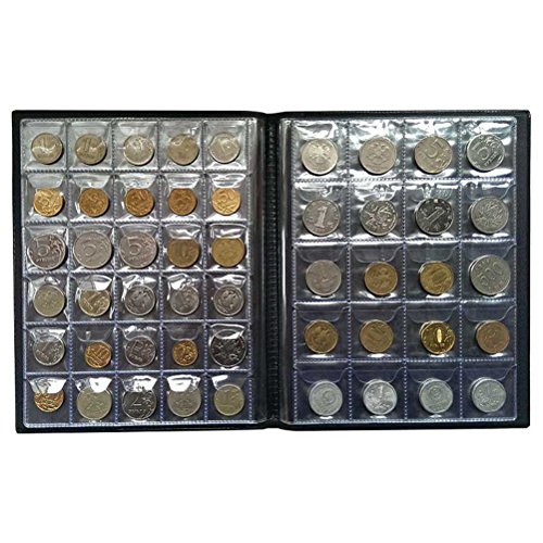 VORCOOL Album Monedas Coleccion 250 Bolsillos (Negro)