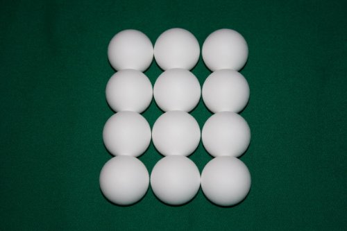 Wagner automaten Kickerbaelle – 12 Pelotas para Futbolín, 17 gr, 34 mm, blanco