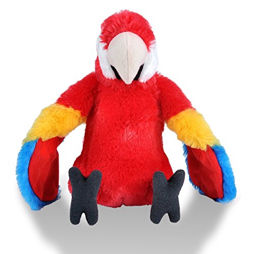 Wild Republic-12249 Peluche Guacamayo Macao Cuddlekins, Color Rojo (12249)