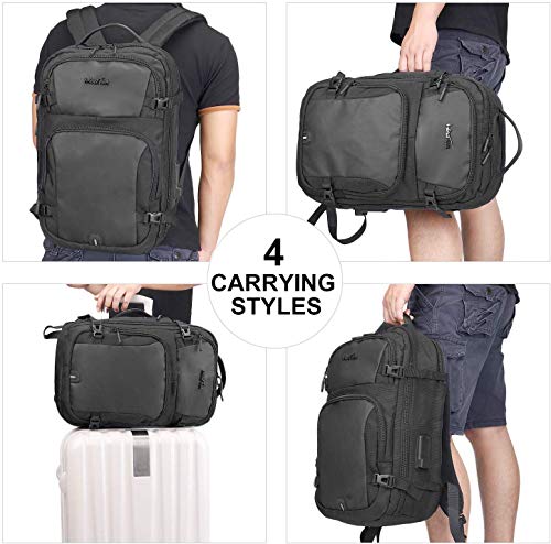 Wind Took Mochila portatil 15.6 Pulgadas de Hombre Mochila Trabajo Hombre Mochila Ordenador portatil Impermeable para Trabajo/viaja de Negocios/Escolar Negro