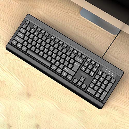 Wired teclado de la computadora teclado de máquina de escribir teclado retroiluminado teclado, interfaz de teclado USB de escritorio del juego de ordenador impermeable teclado mudo de carga rápida, ba