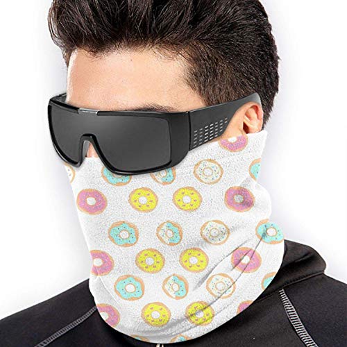 WlQshop Calentadores de Cuello Doughnut Pattern Neck Warmer Scarf Gaiter Mascarilla Bufandas For Dust Cold Weather Winter Outdoors Festivals Sports For Men And Women