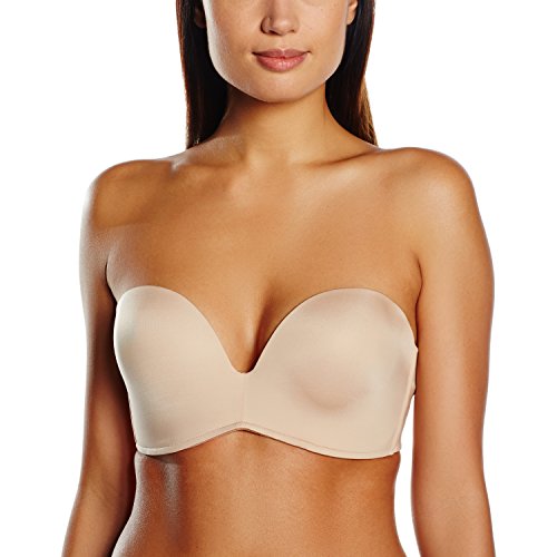 Wonderbra Sujetador Strapless, Beige, 90B (Talla Fabricante: 90B) para Mujer