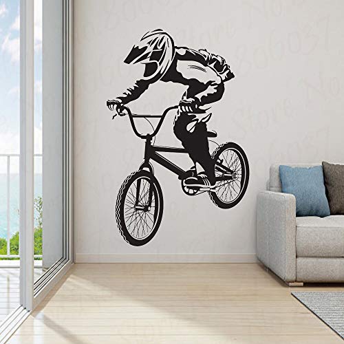 wZUN BMX Bicicleta Vinilo Pegatinas de Pared decoración de Dormitorio hogar Sala de Estar Fondo decoración de Pared Mural 50X74cm