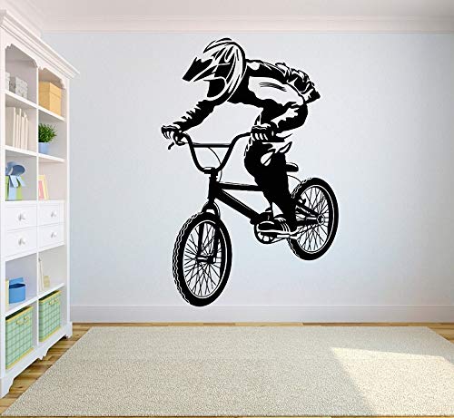 wZUN Mountain Bike Vinilo Adhesivos de Pared Cross Country Athlete Youth Dormitorio Decoración del hogar Tatuajes de Pared 63x96cm