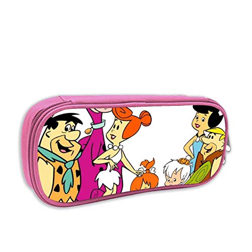 XCNGG Bolsa de papelería estuche estuche para lápices Borsa per cancelleria, astuccio portapenne Pen Bag/Pencil Case, Large Capacity Stylish TV Show The Flintstones Print Pens Pouch for Writing, Art S