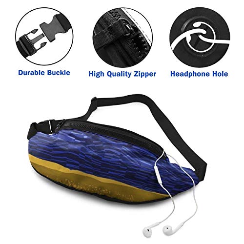 XCNGG Bolso de cintura corriente bolso de cintura de ocio bolso de cintura bolso de cintura de moda Abstract Sky Fanny Packs for Women and Men Waist Bag Adjustable Belt for Outdoors Workout, Traveling