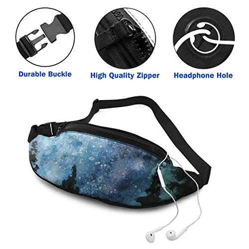 XCNGG Bolso de cintura corriente bolso de cintura de ocio bolso de cintura bolso de cintura de moda Night Sky Fanny Packs for Women and Men Waist Bag Adjustable Belt for Outdoors Workout, Traveling,Ca