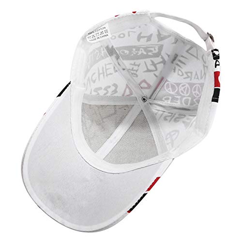 XingXiang Las Nuevas Letras de la Pintada Gorra de béisbol de paternidad Hombres y Mujeres viajan a lo Largo del Casquillo del Curvada Deportes Sombrero Casual (Color : White, Size : 58-60cm)