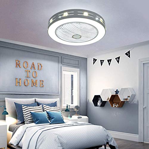 XMYX Ventilador de Techo con Luz y Mando a Distancia Ventilador Silencioso Lámpara de Techo LED Regulable Moderna Ventilador Invisible Cuarto de Estar Dormitorio Guardería Plafón Fan, 72W, 59 cm