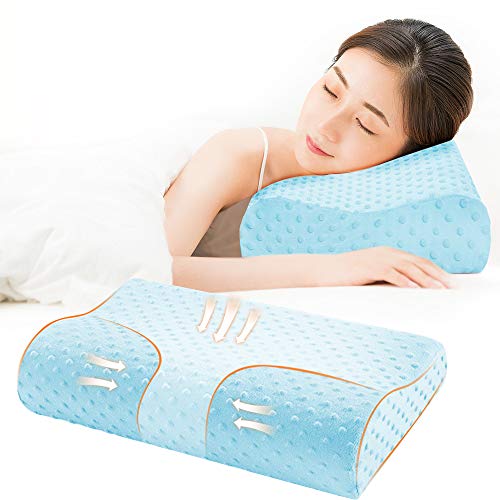 XOSHX Almohada de algodón de Memoria Almohada ortopédica Almohada de Cuello de látex Cuidado de la Salud Cervical Masajeador de Almohada de Rebote Lento