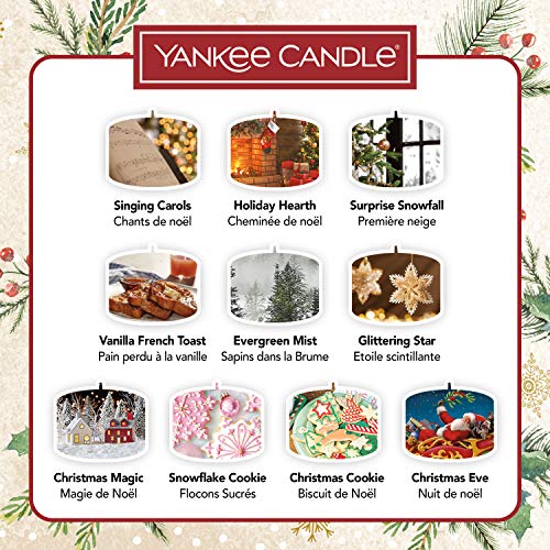 Yankee Candle - Juego de 10 velas aromáticas navideñas y 1 soporte para velas aromáticas de Navidad