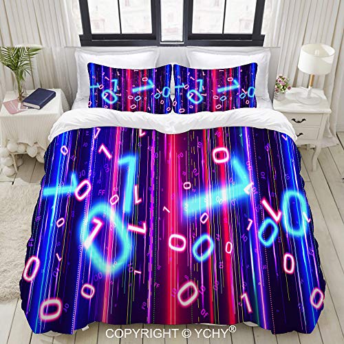 YCHY Proceso de Transferencia de Datos binarios Big Stream 3 PC Juego de Cama con 2 dormitorios Decorativos para el Calentamiento de la casa - 200 x 200 cm