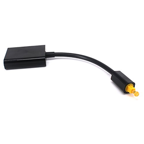 Yilan - Divisor de fibra óptica (1 a 2, 1 a 2 Toslink, cable adaptador divisor de audio óptico digital de 1 a 2 salidas) negro